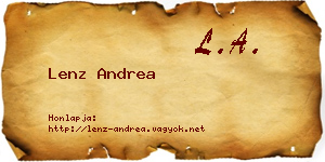 Lenz Andrea névjegykártya